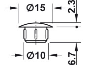 Cover Caps D10mm PF Pl Black