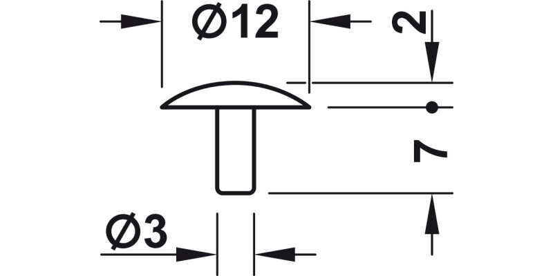 Cover Caps D12.0mm PZ3 PF Pl  Black