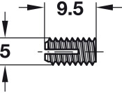 Expanding Sleeve D5x9.5mm Nylon Nat
