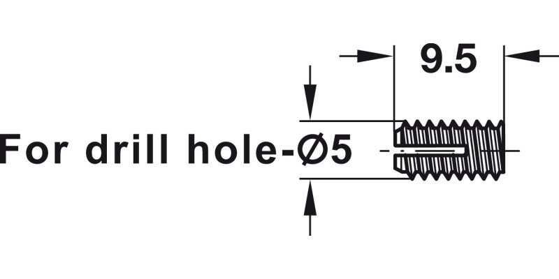 Expanding Sleeve D5x9.5mm Nylon Nat
