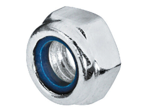 Hexagon Locking Nut M6 St Galv/Nyl Ins