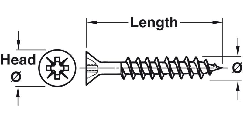 Multipurpose Scr Prt Csk PZ D4.5x80mm