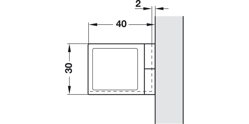 170D Glass Door Middle Hinge PCP