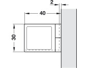 170D Glass Door Middle Hinge PCP