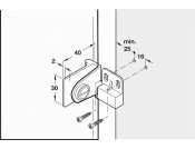 170D Glass Door Middle Hinge PCP