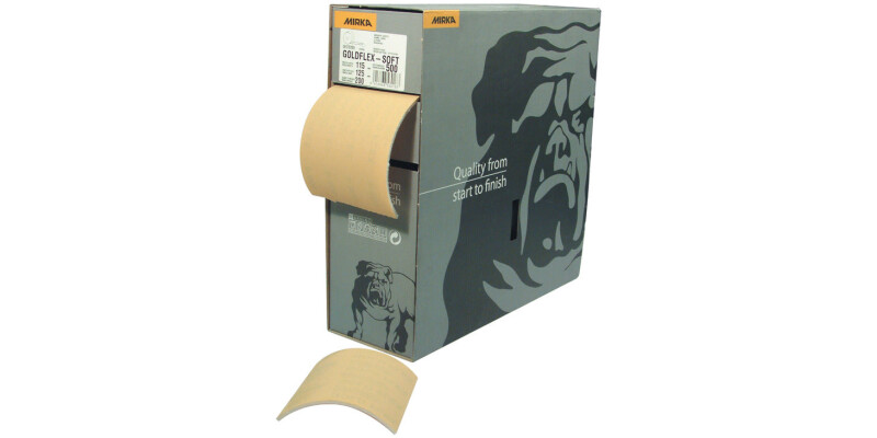 Abrasive Roll, Contains 200 Sheets, Mirka� Goldflex Soft