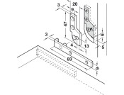 Pivot Hinge for Bureau 80mm Brass Pol