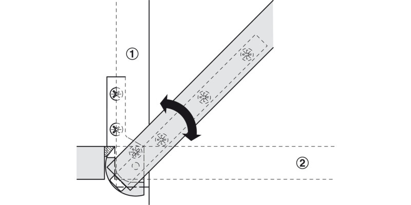Pivot Hinge for Bureau 80mm Brass Pol