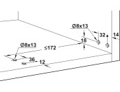 Door Opening Mechanism 450mm St Alu Col