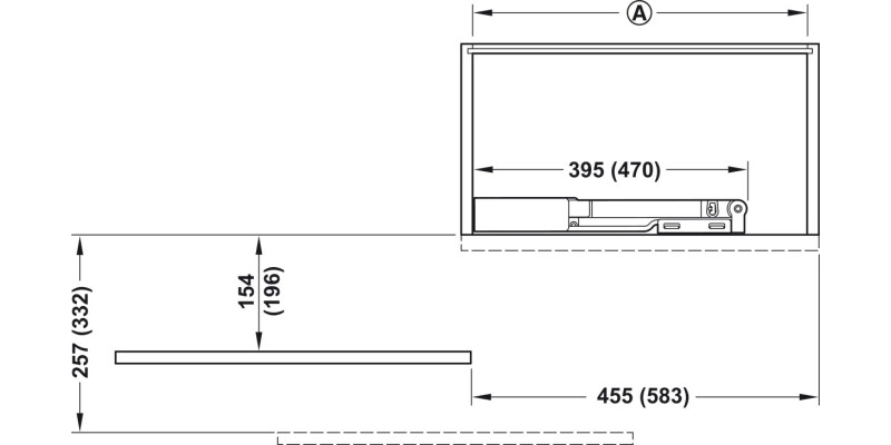 Door Opening Mechanism 450mm St Alu Col
