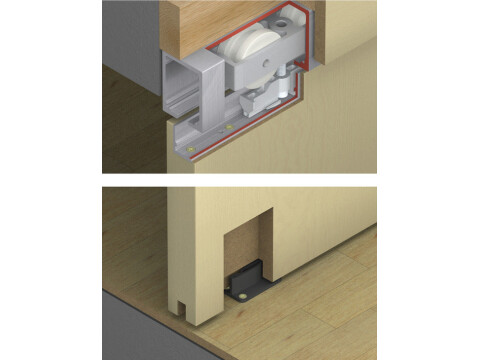 Fitting Set, for Sliding Interior Doors, Hawa-Junior 250/B