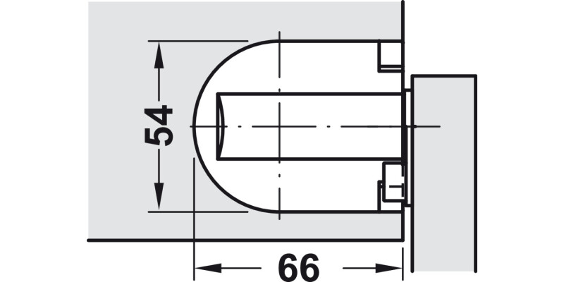 105D Chest Lid Hinge Grey/White