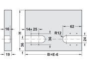 105D Chest Lid Hinge Grey/White