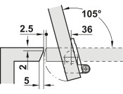105D Chest Lid Hinge Grey/White