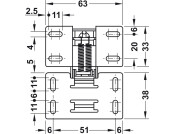 Flap hinge nickel plated 63x58x20 SC