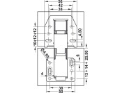 Swing Up 90D Hinge SF wo SC Overlay Mnt