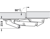 Swing Up 90D Hinge SF wo SC Overlay Mnt