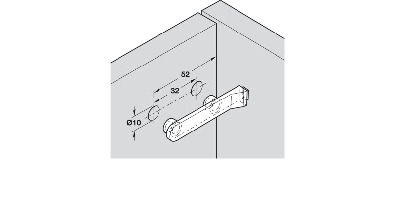Door Stop w 2 Dowels Pl/PVC Trans