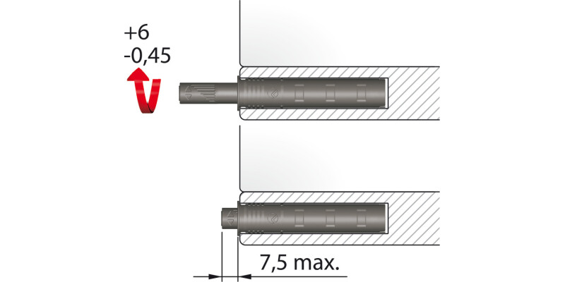 K Push Tech Conc Long Surface Mnt Wht