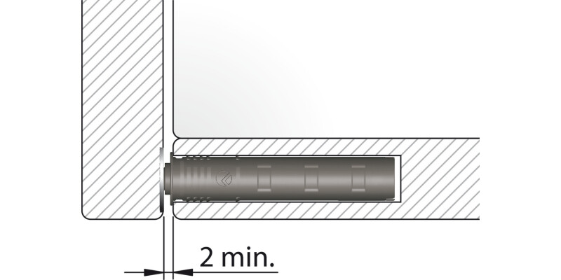K Push Tech Conc Long Surface Mnt Wht