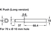 K Push Tech Conc Long w Magnet Wht