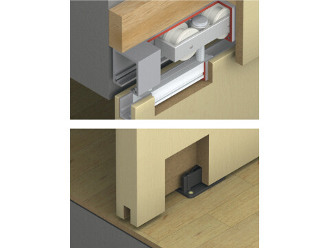 Fitting Set, for Sliding Interior Doors, Hawa-Junior 160/B