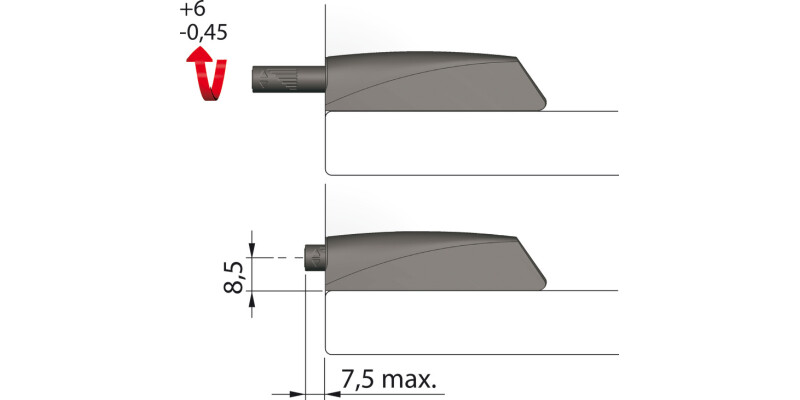 K Push Tech Conc Short Surface Mnt Ant