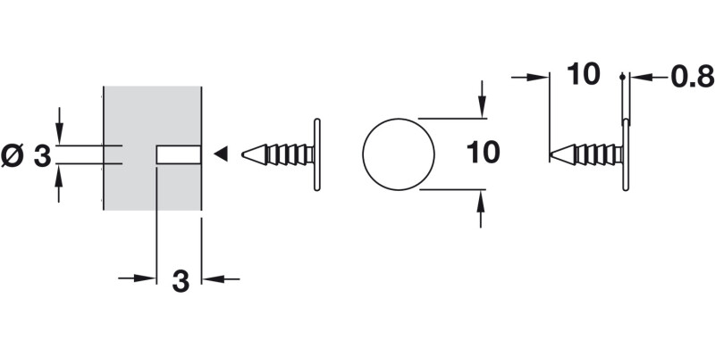 K Push Plate for Magnet with D3mm Pin