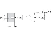 K Push Plate for Magnet with D3mm Pin