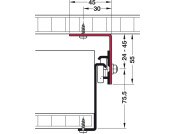 Mounting Bracket 55x45x50mm St NP