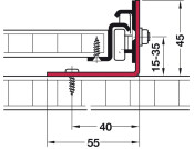 Mounting Bracket 55x45x50mm St NP
