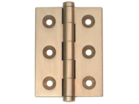 Unwashered  Brass Butt Hinge Button Finial D6.5x 50x38mm Satin Nickel finish, image shown Antique Bronze