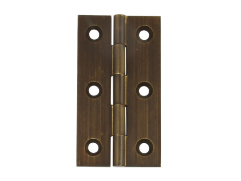 BRASS Butt Hinge 64x35m Antique Bronze & Satin St/Steel pin