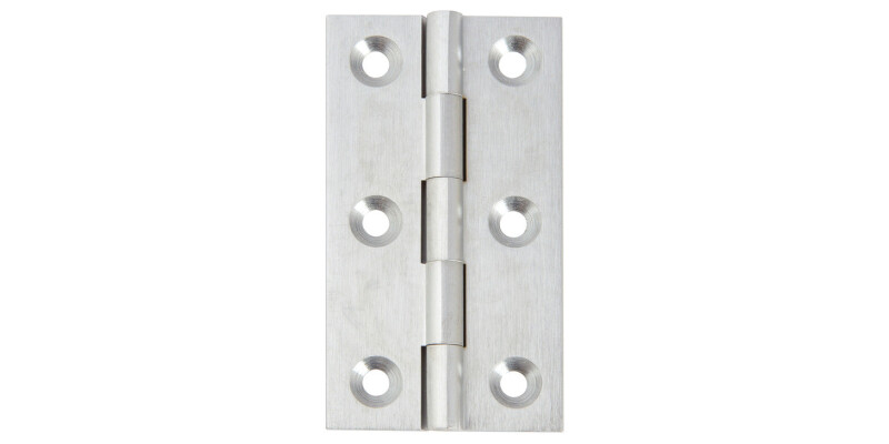 BRASS Broad Style Hinge 64x35mm Polished Nickel finish