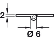 BRASS Broad Style Hinge 75x42mm Black finish