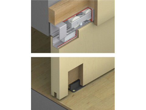 Fitting Set, for Sliding Interior Doors, Hawa-Junior 120/B