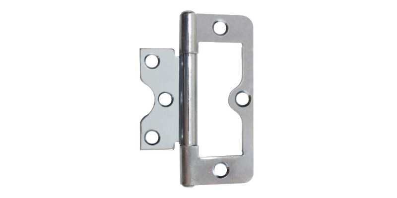 Flush Hinge 75x25mm LD Inset M.Steel ZP