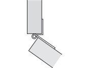 Cranked Flush Hinge 15-19mm 50mm St BZP