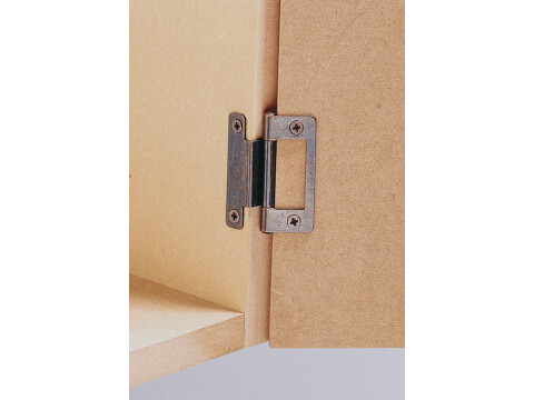 Flush Hinge, Cranked, for 15-19 mm Door Thickness, Steel