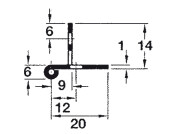 Cranked Flush Hinge 50mm Steel FB