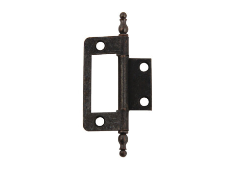 Finial Flush hinge 50mm Brnz - 2Pk