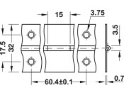 Piano Hinge Straight 32x0.8x3500mm BSS