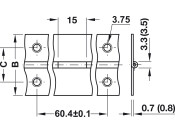 Piano Hinge Straight 25x0.7x3500mm St NP