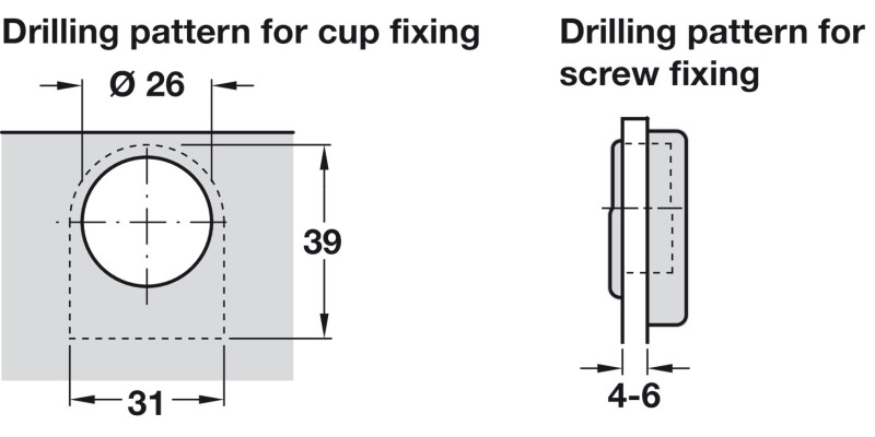 Tiomos 95D Glass Hinge Click 26 SF Full