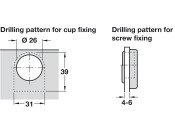 Tiomos 95D Glass Hinge Click 26 SF Full
