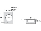 Tiomos M9 110D Hinge w Damper Night/Ant
