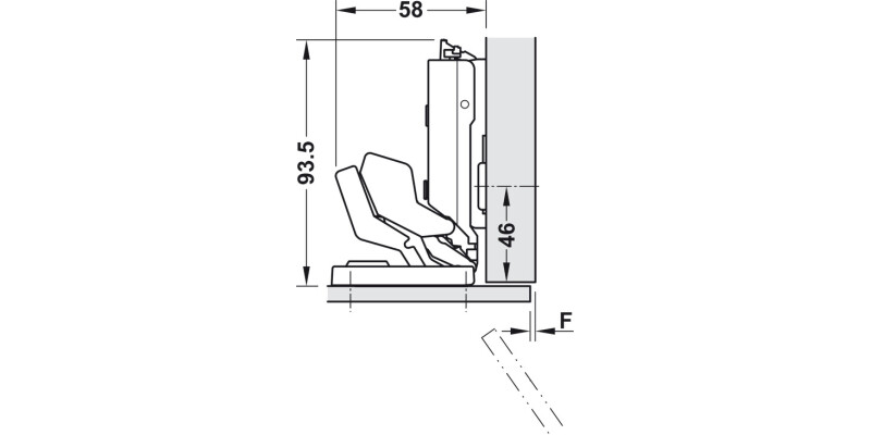 Tiomos Mirro 125D Hinge 3-8mm Tipmatic