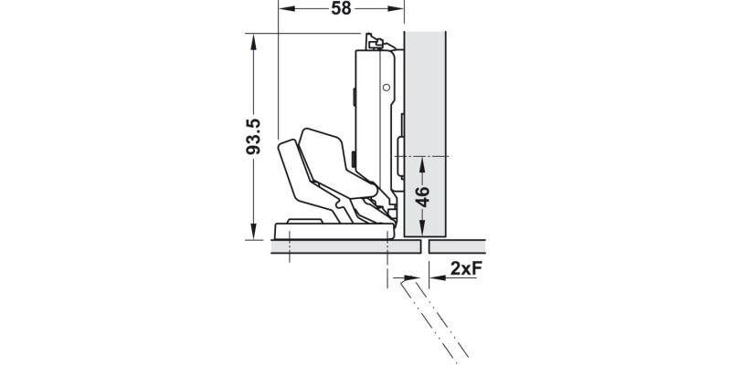 Tiomos Mirro 125D Hinge Tipmatic Plus