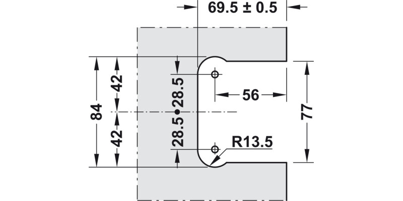 Metalglas Minima Sliding Door Lock SCP