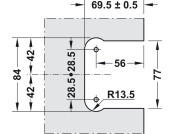Metalglas Minima Sliding Door Lock SCP